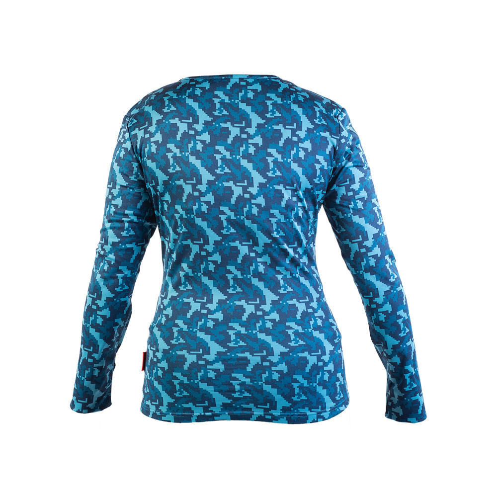 Camiseta Primera Capa Hw Hdx Camo Mujer Petroleo