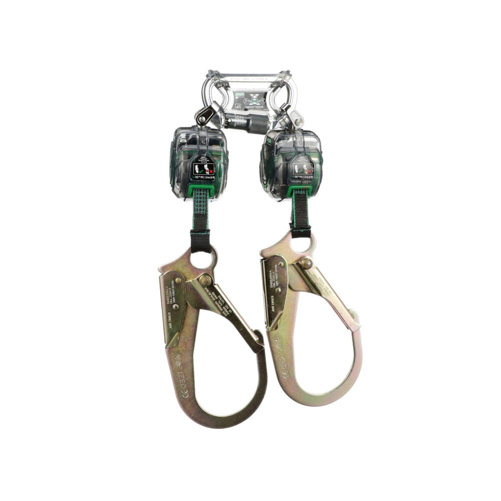 Retractil mini de seguridad MSA PFL V-TEC doble gancho escala 1.8m