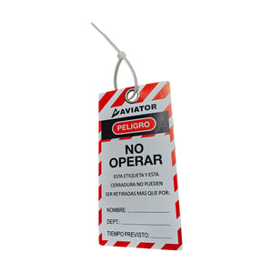 Tarjeta de Bloqueo Aviator No Operar (25 unid)