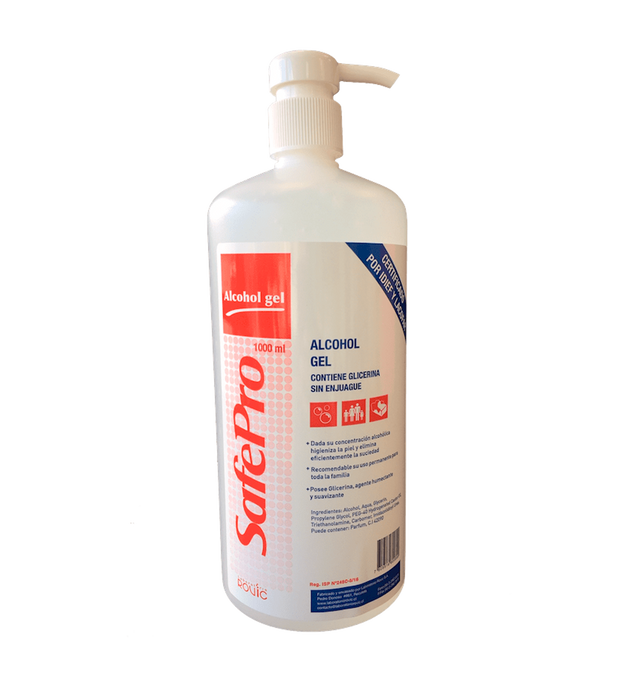 Alcohol Gel Safepro 1000 ml con glicerina