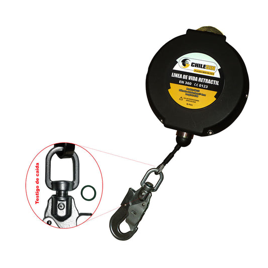 Retractil de seguridad Chilesin Acero Reta-730 30m
