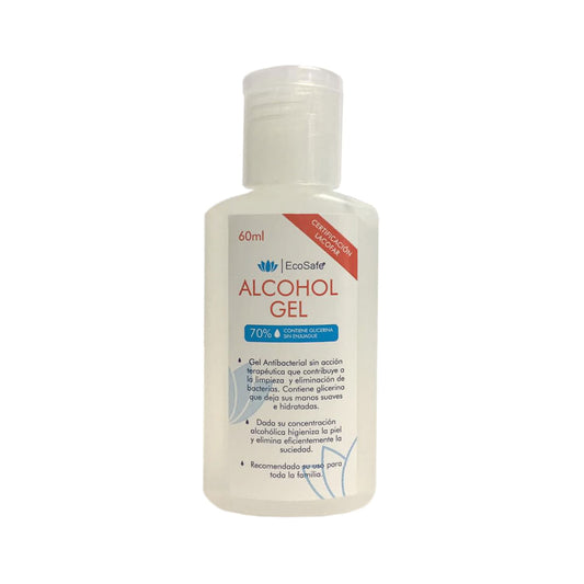 Alcohol Gel Con Glicerina Ecosafe 60 Ml