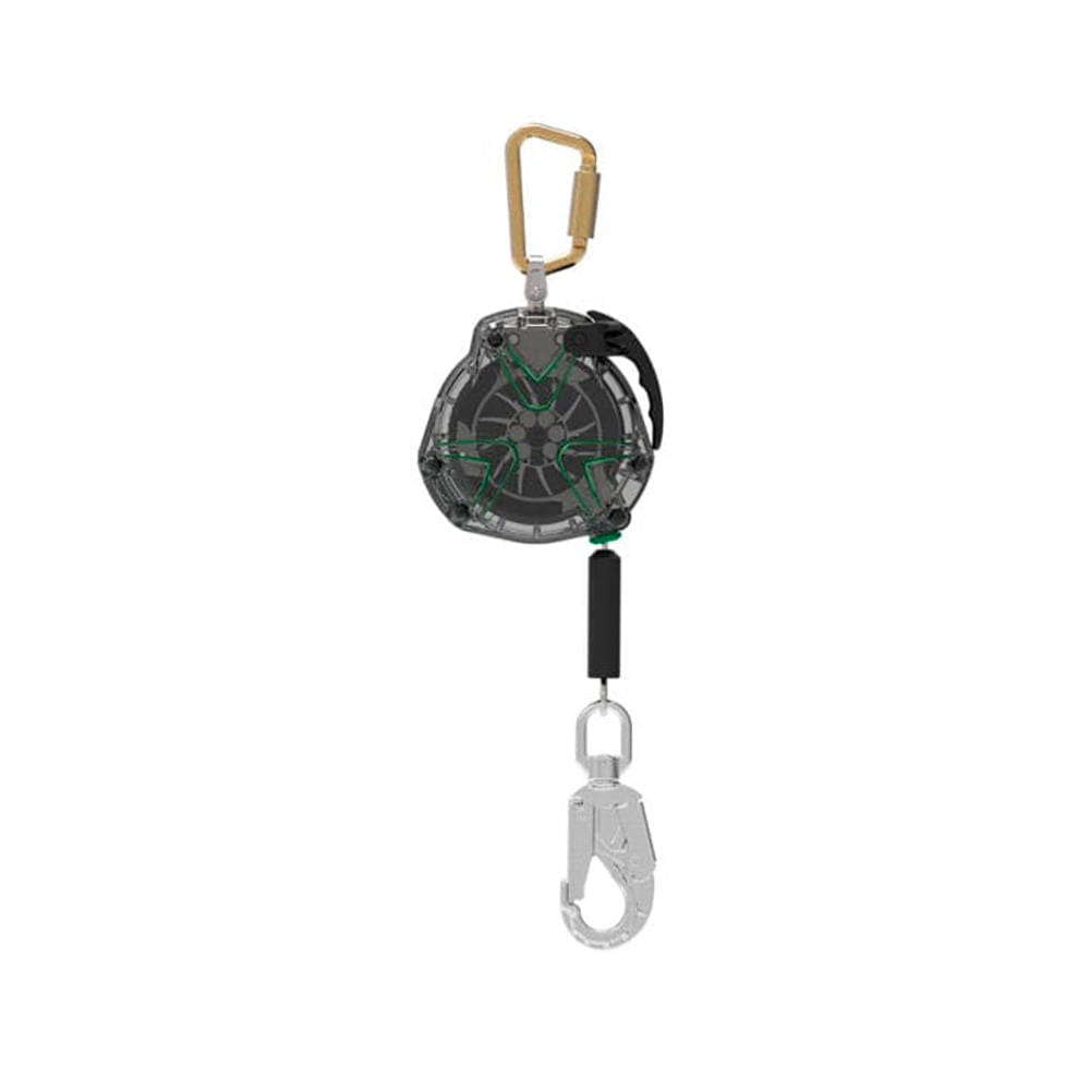 Linea de vida MSA retractil V-Tec gancho giratorio cable acero galvanizado 6m
