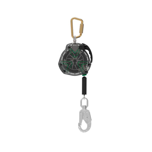 Linea de vida MSA retractil V-Tec gancho giratorio cable acero galvanizado 6m