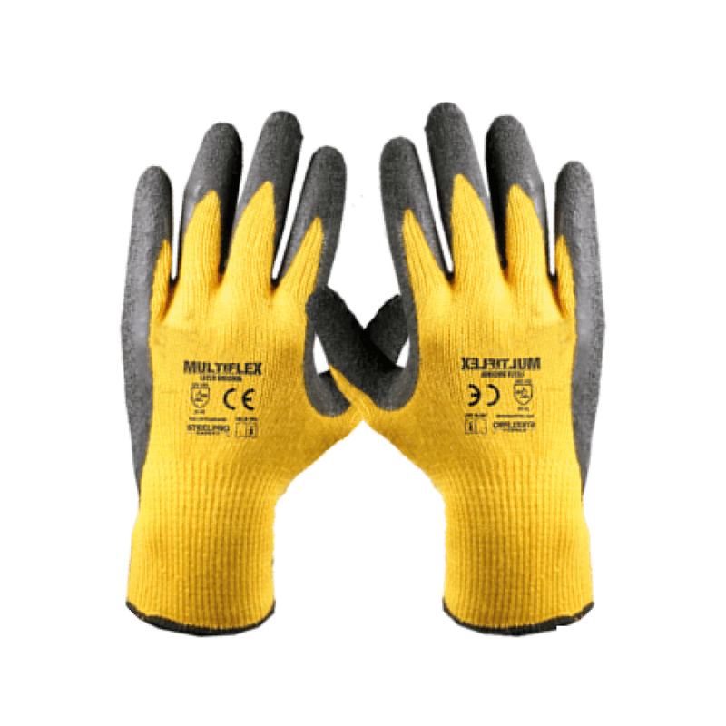 Guantes de Seguridad Steelpro Multiflex Latex Original (amarillo-negro)