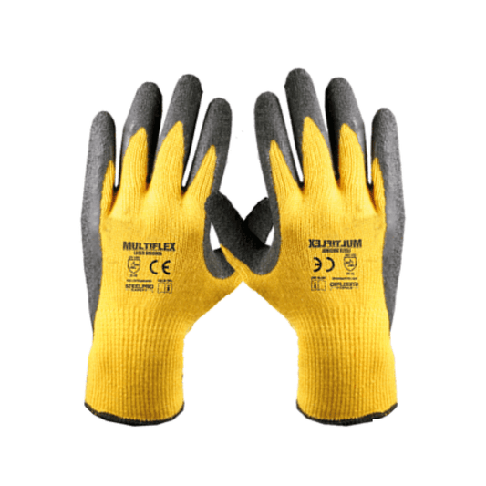 Guantes de Seguridad Steelpro Multiflex Latex Original (amarillo-negro)
