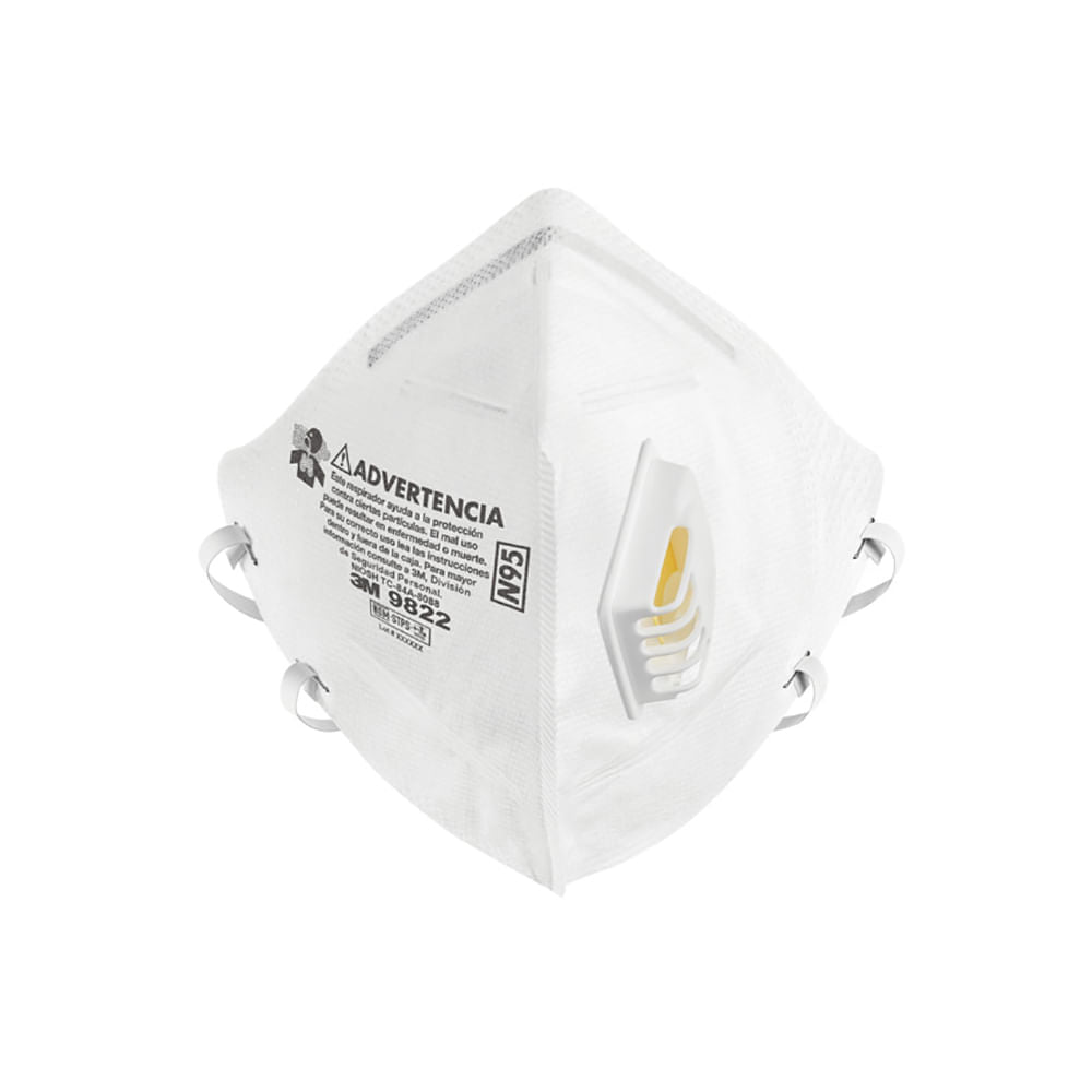 Respirador de Seguridad 3M desechable N95 Valvulado 9822