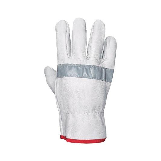 Guantes de Seguridad Apro Cabritilla Cinta Reflectante Sin Forro