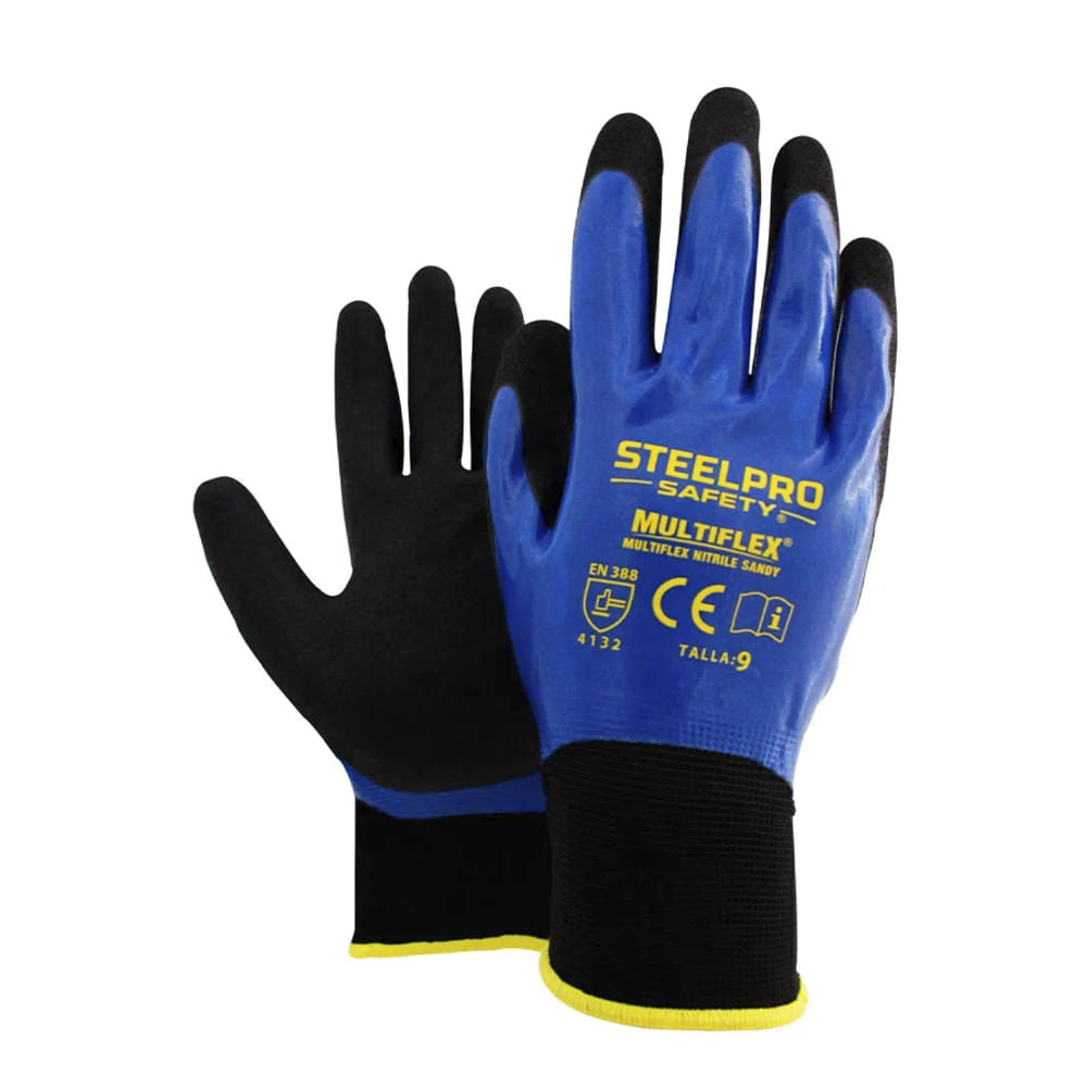 Guantes de Seguridad Steelpro Multiflex Nitrile Sandy