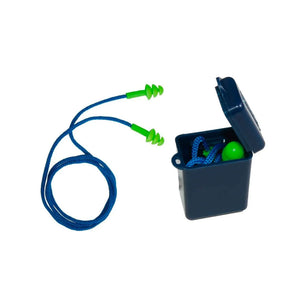 Tapon Auditivo Greenway reutilizable silicona c/cordon y caja