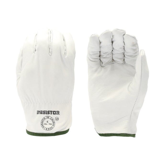 Guantes de Seguridad Exoset Cabritilla con Forro Ribete Verde