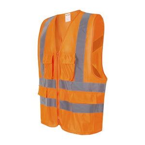 Chaleco Kumen Reflectante Supervisor Naranjo Fluor