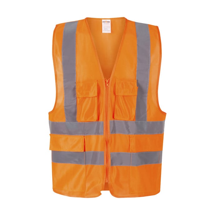Chaleco Kumen Reflectante Supervisor Naranjo Fluor