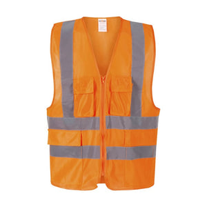 Chaleco Kumen Reflectante Supervisor Naranjo Fluor