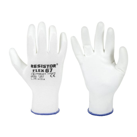 Guantes de Seguridad Resistor Flex Palma Pu 67 Blanco