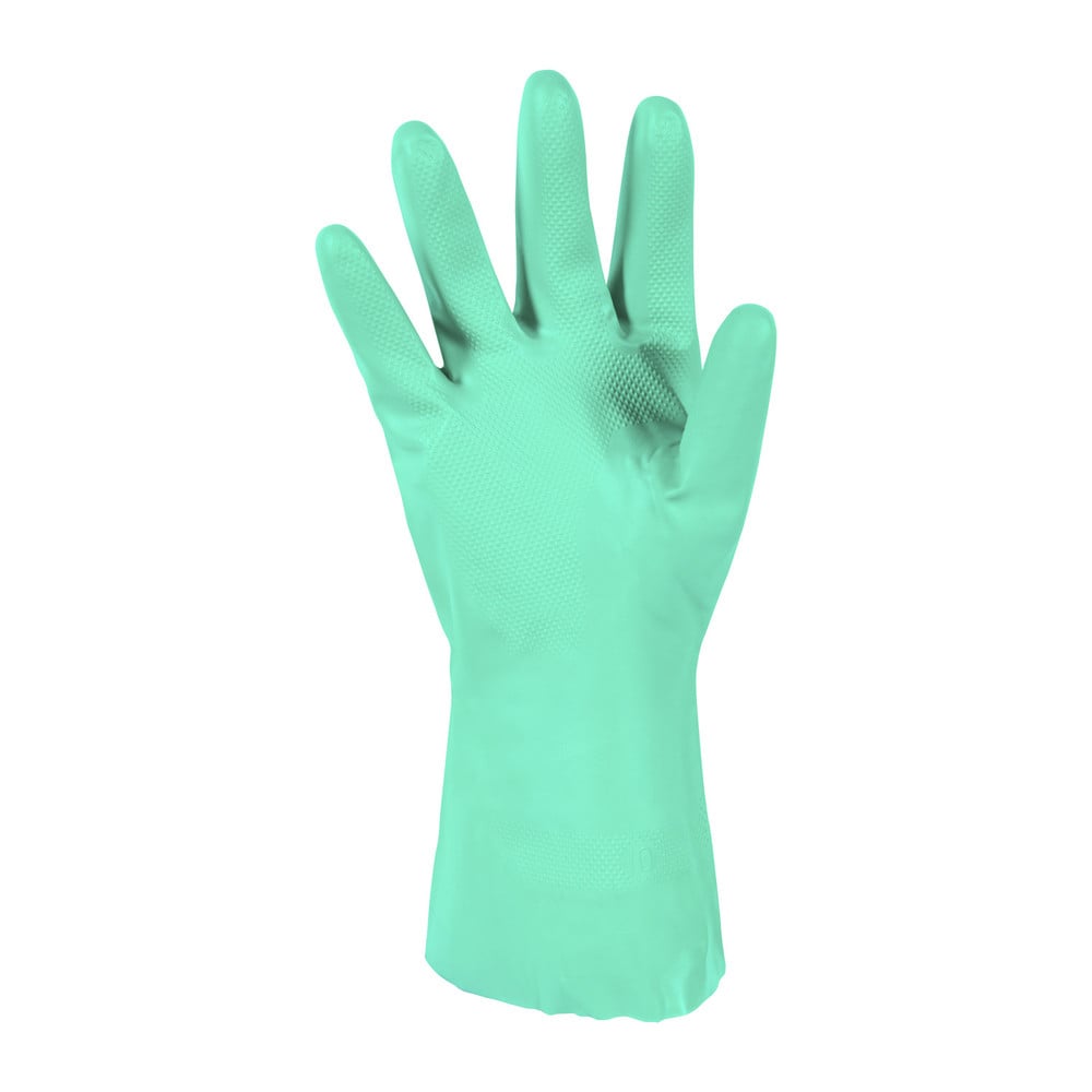 Guantes de Seguridad Resistor Nitrilo Flocado Verde