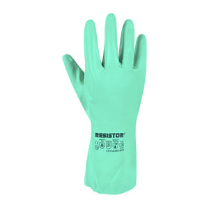 Guantes de Seguridad Resistor Nitrilo Flocado Verde