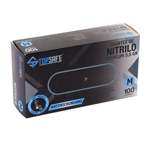 Guantes Topsafe de Examinacion Nitrilo Top Safe - 100 unidades