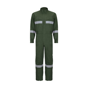 Buzo Black Wolf Piloto Poplin con Cinta Reflectante Verde