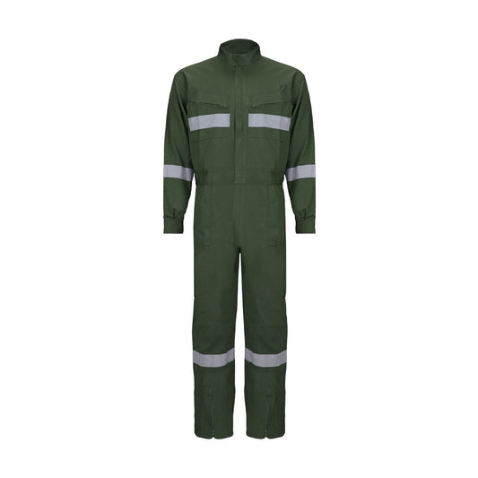 Buzo Black Wolf Piloto Poplin con Cinta Reflectante Verde