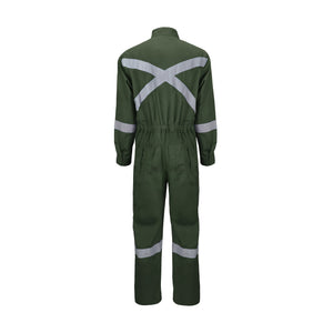 Buzo Black Wolf Piloto Poplin con Cinta Reflectante Verde