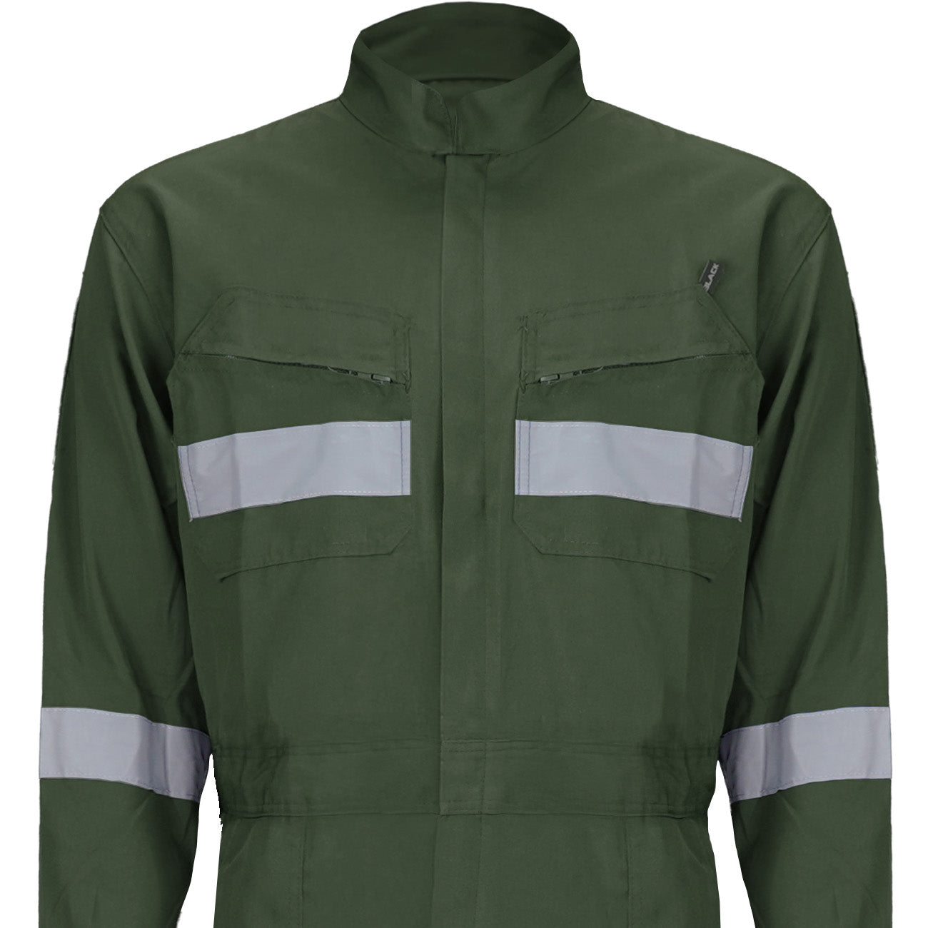 Buzo Black Wolf Piloto Poplin con Cinta Reflectante Verde