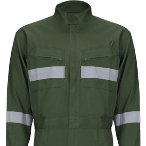 Buzo Black Wolf Piloto Poplin con Cinta Reflectante Verde