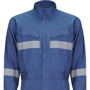 Buzo Black Wolf Piloto Poplin con Cinta Reflectante Azul