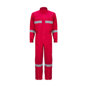 Buzo Black Wolf Piloto Poplin con Cinta Reflectante Rojo