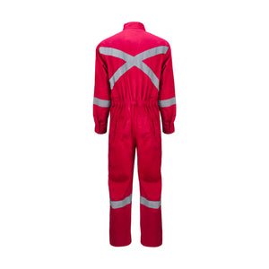 Buzo Black Wolf Piloto Poplin con Cinta Reflectante Rojo