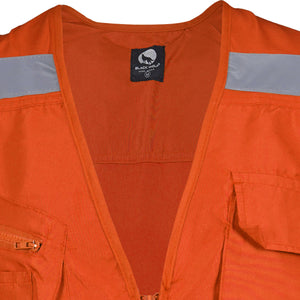 Chaleco de seguridad Black Wolf Geologo Poplin con Reflectante Naranjo
