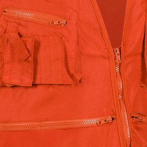 Chaleco de seguridad Black Wolf Geologo Poplin con Reflectante Naranjo