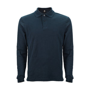 Polera Black Wolf Pique Manga Larga Bw Azul