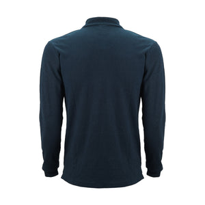 Polera Black Wolf Pique Manga Larga Bw Azul