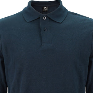 Polera Black Wolf Pique Manga Larga Bw Azul