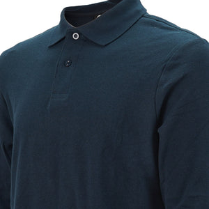 Polera Black Wolf Pique Manga Larga Bw Azul
