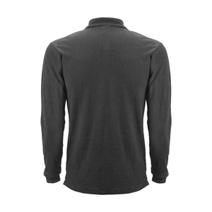 Polera Black Wolf Pique Manga Larga Bw Gris