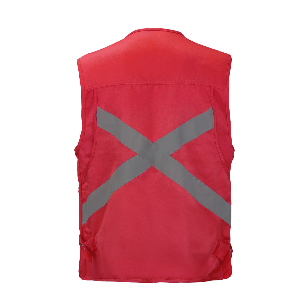 Chaleco Geólogo Black Wolf Gabardina con Cinta Reflectante Rojo