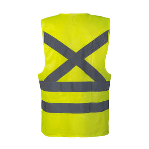 Chaleco de alta visibilidad  simple sin bolsillos Amarillo