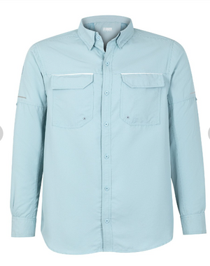 Camisa Texora Outwork Jubae Ripstop Manga Larga Celeste