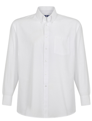 Camisa Texora Oxford Classic Manga Larga Blanca