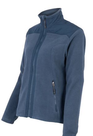 Micropolar Texora Tela Plana Manga Larga Mujer Azul