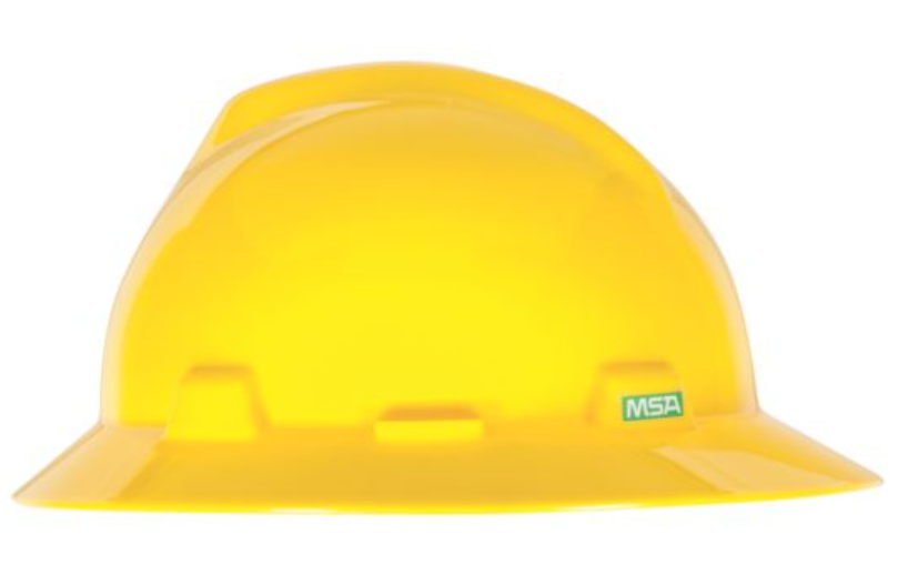 Casco de seguridad MSA V-Gard Ala Amarillo