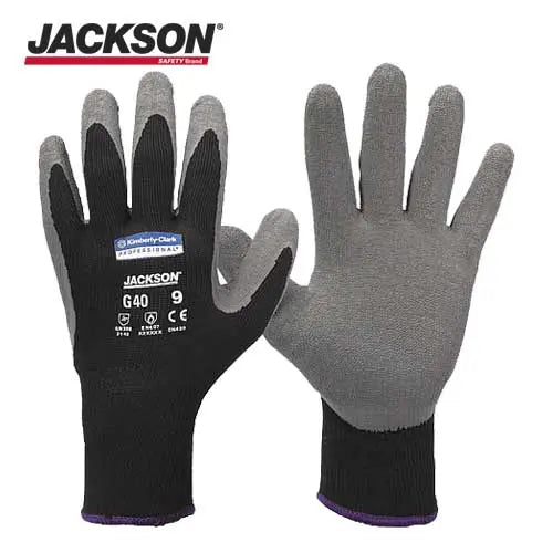 Guantes de Seguridad Jackson Safety Latex G-40 Negro/Plomo