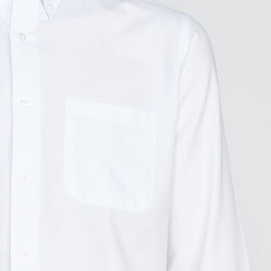 Camisa Jayson Oxford Manga Larga Bolsillo Pegado Blanca