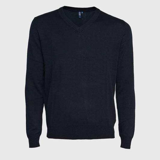 Sweater Jayson Cuello V Manga Larga Azul Marino