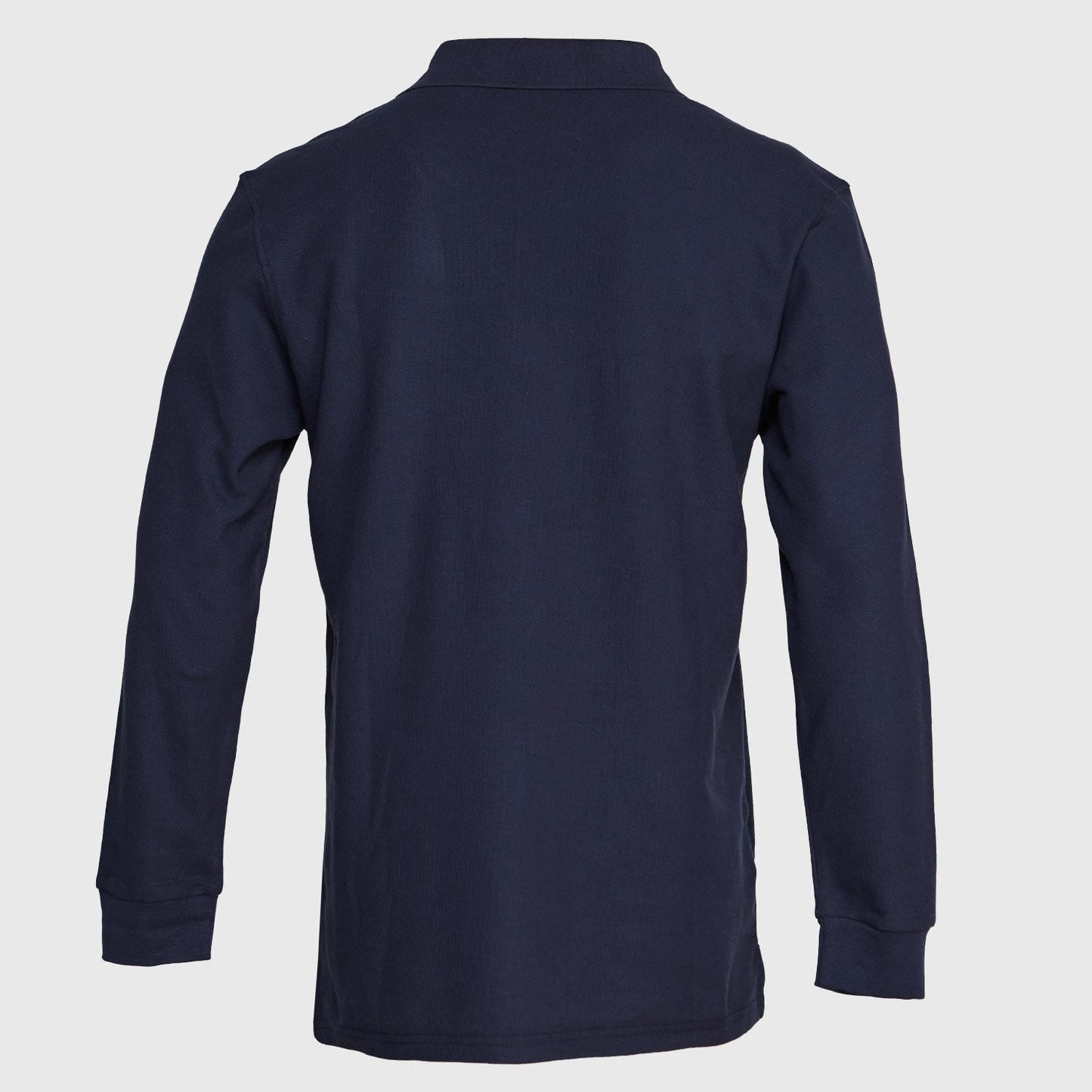 Polera Jayson Pique Manga Larga 80/20 Azul Marino