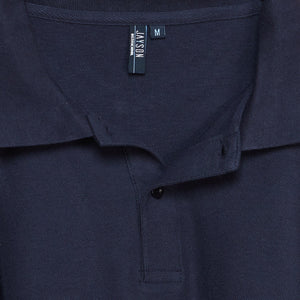 Polera Jayson Pique Manga Larga 80/20 Azul Marino