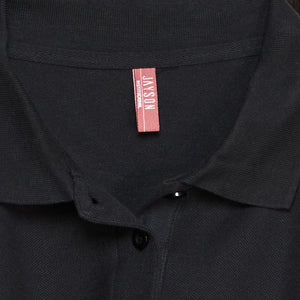 Polera Jayson Pique Manga Larga 80/20 Mujer Negra