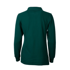 Polera Jayson Pique Manga Larga Mujer 80/20 Verde Botella